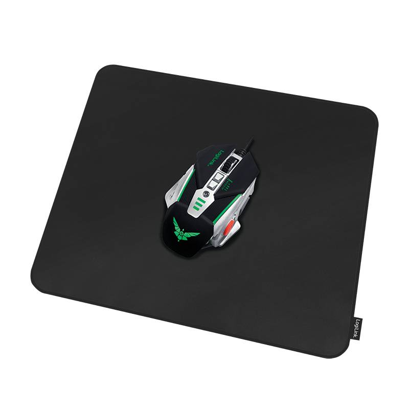 LogiLink Gaming Mauspad, vernähte Kanten, 455 x 400 mm, schwarz