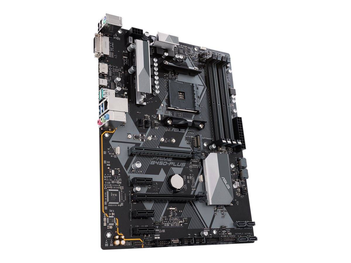 Asus Prime B450-Plus Mainboard Sockel (PC) AMD AM4 Formfaktor (Details) ATX Mainboard-Chipsatz AMD® B450