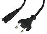 LINDY Strom Anschlusskabel [1x Euro-Stecker - 1x Kleingeräte-Buchse C7] 3.00 m Schwarz