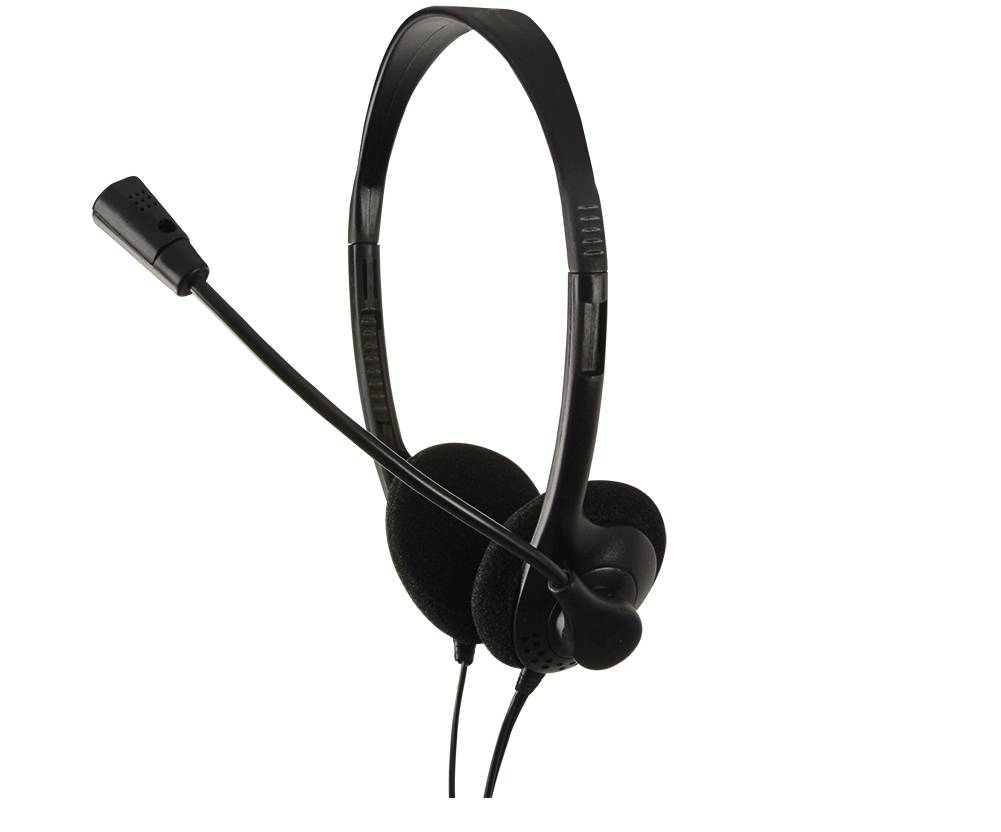 LogiLink HS0001 Computer On Ear Headset kabelgebunden Stereo Schwarz Lautstärkeregelung