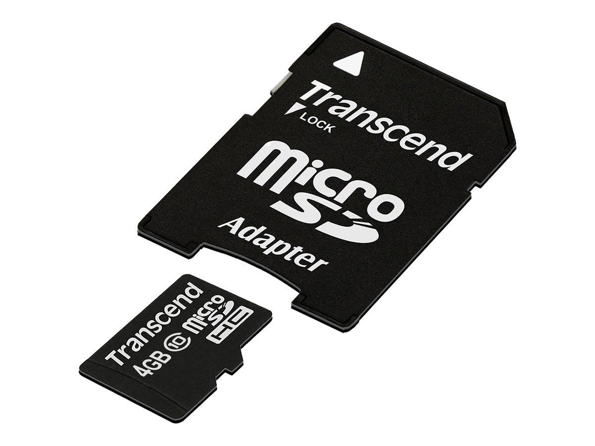 Transcend Premium microSDHC-Karte Industrial 4 GB Class 10 inkl. SD-Adapter