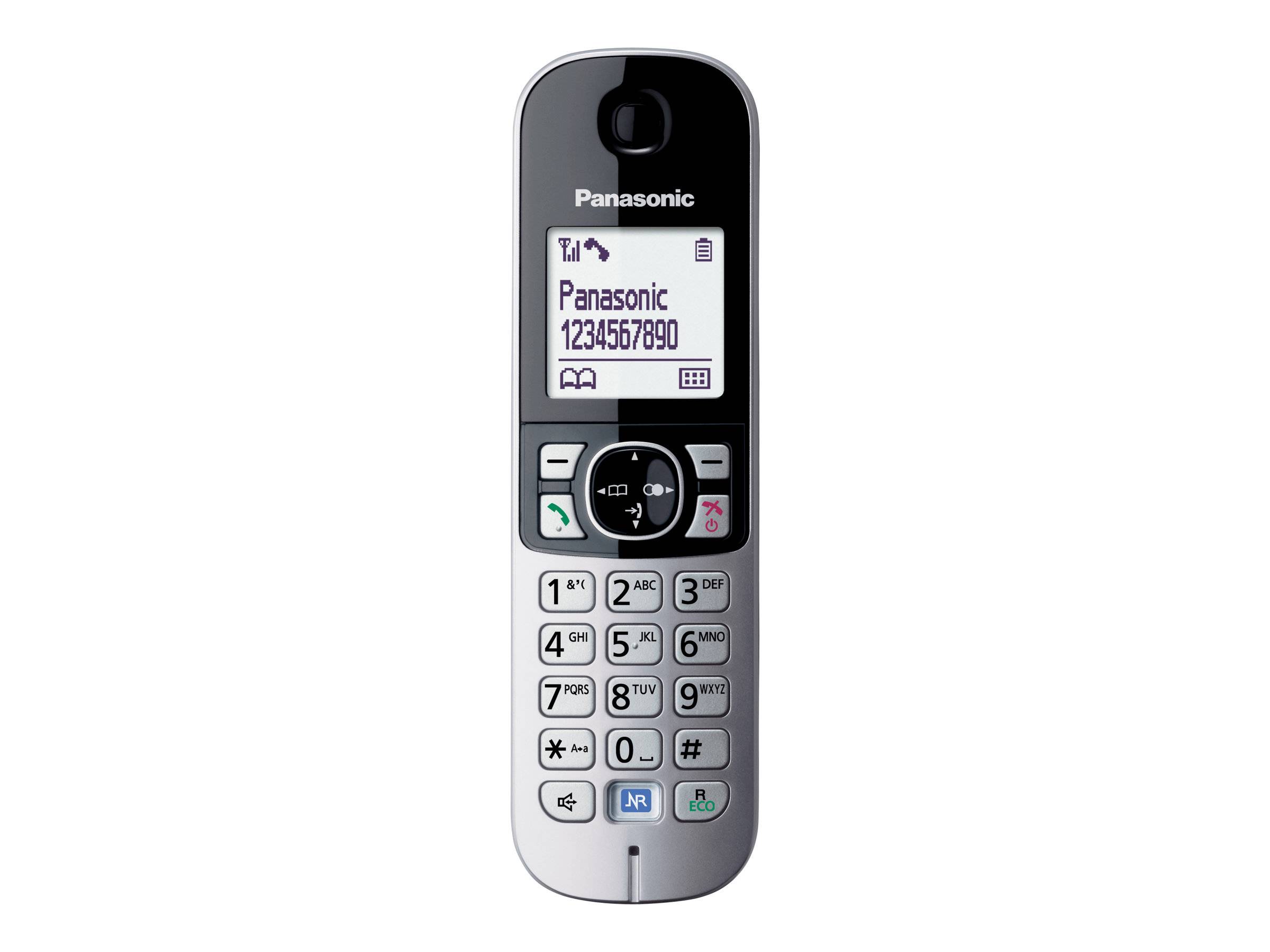 Panasonic KX-TG6811 DECT, GAP Schnurloses Telefon analog Freisprechen Silber, Grau