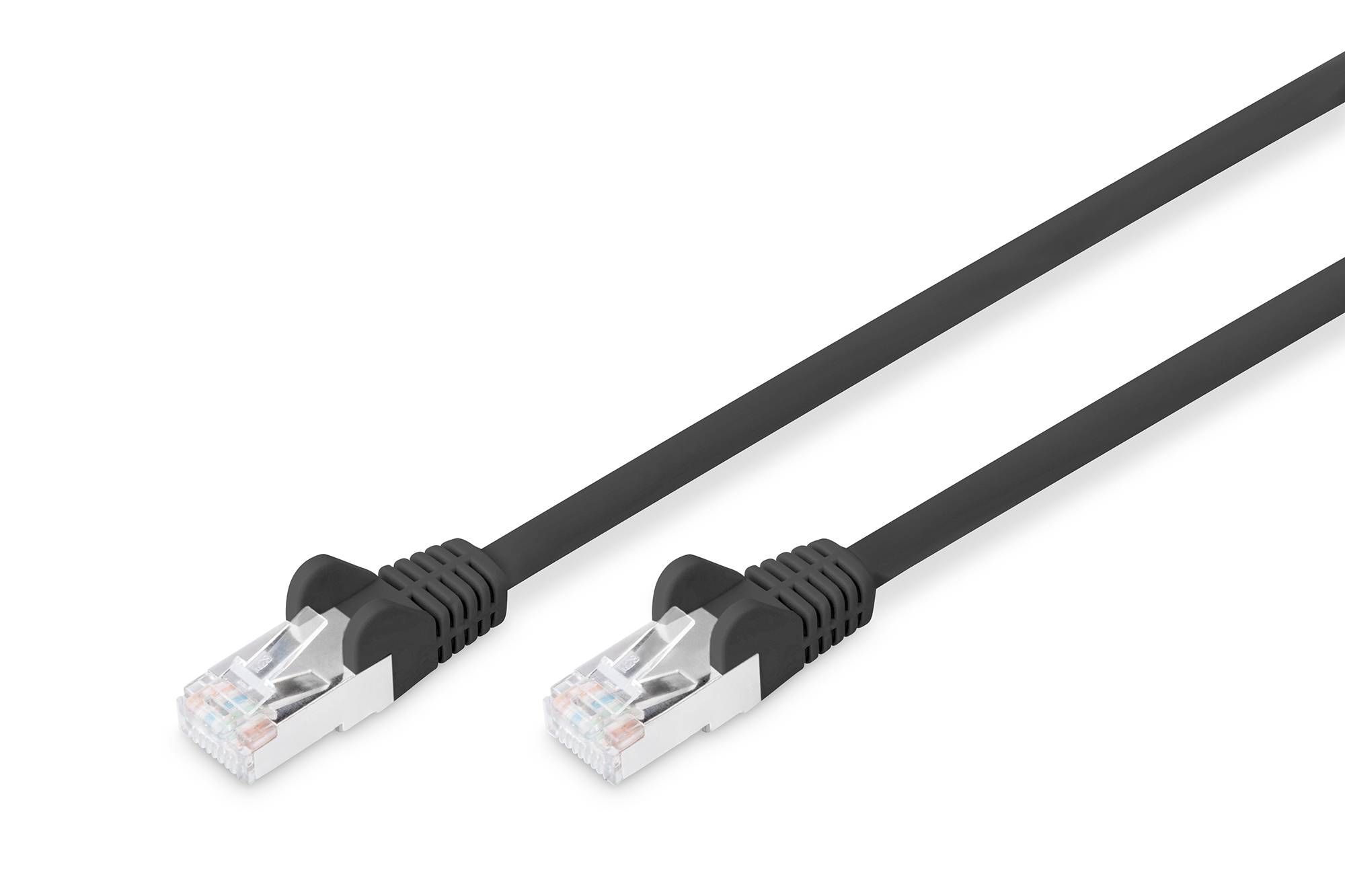 Digitus DB-160144-010-S RJ45 Netzwerkkabel, Patchkabel CAT 6 S/FTP 1.00 m Schwarz Halogenfrei, verdrillte Paare 1 St.