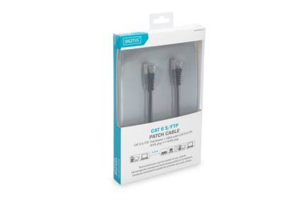 Digitus DB-160144-010-S RJ45 Netzwerkkabel, Patchkabel CAT 6 S/FTP 1.00 m Schwarz Halogenfrei, verdrillte Paare 1 St.
