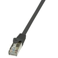 LogiLink CP1033S RJ45 Netzwerkkabel, Patchkabel CAT 5e F/UTP 1.00 m Schwarz mit Rastnasenschutz 1 St.