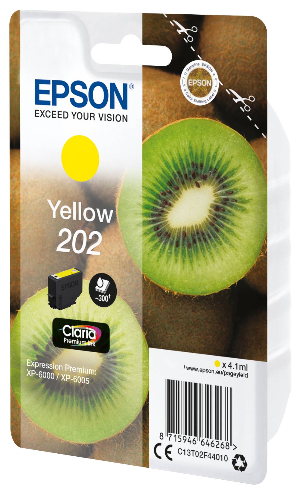 Epson Druckerpatrone T02F4, 202 Original Gelb C13T02F44010