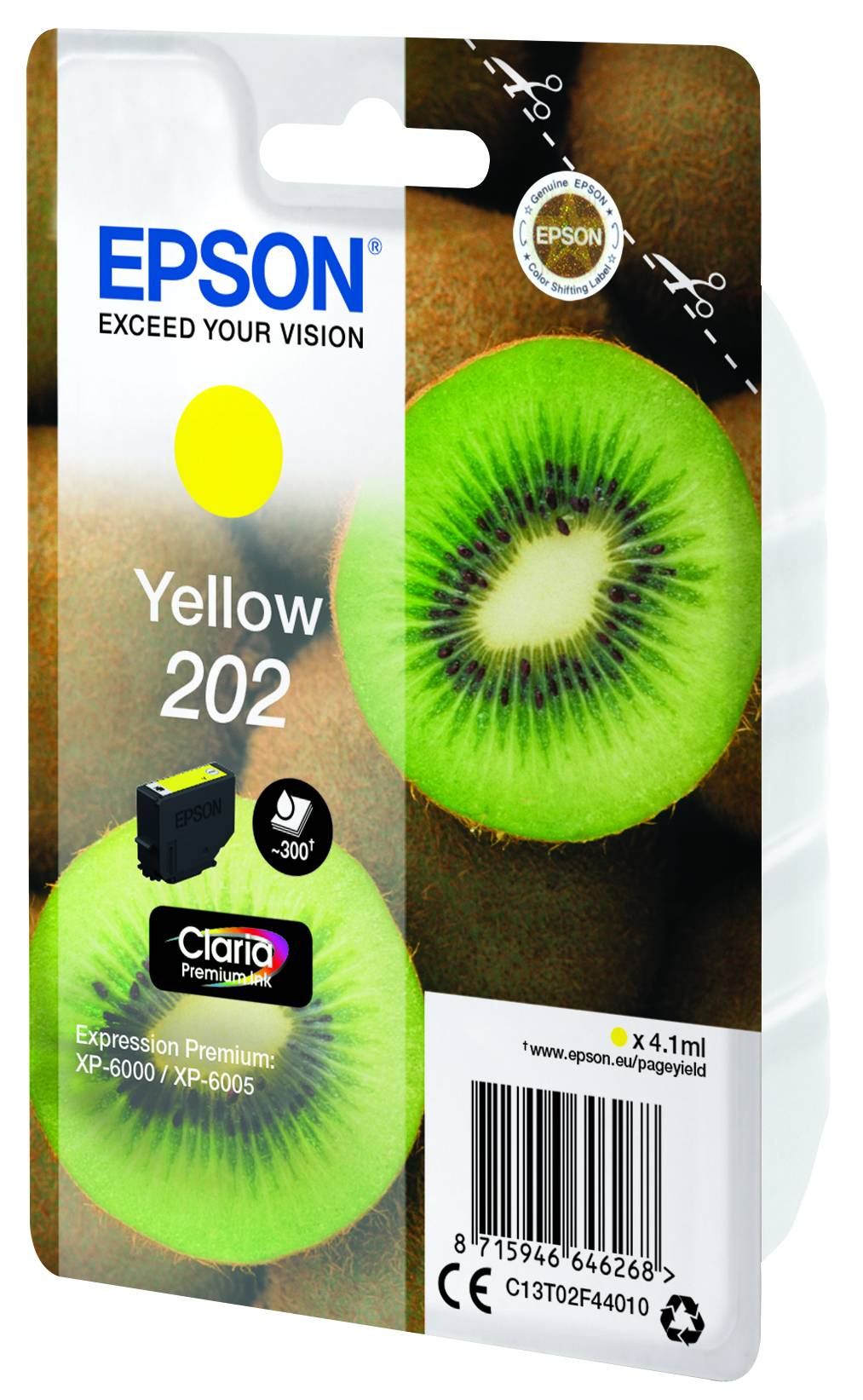 Epson Druckerpatrone T02F4, 202 Original Gelb C13T02F44010