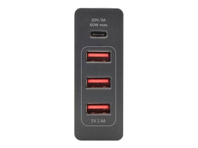 Digitus DA-10195 USB-Ladegerät 72 W Steckdose Ausgangsstrom (max.) 10200 mA USB-C®, USB-A Anzahl Ausgänge: 4 x USB Power Delivery (USB-PD)
