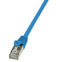 LogiLink CP1056S RJ45 Netzwerkkabel, Patchkabel CAT 5e F/UTP 2.00 m Blau mit Rastnasenschutz 1 St.