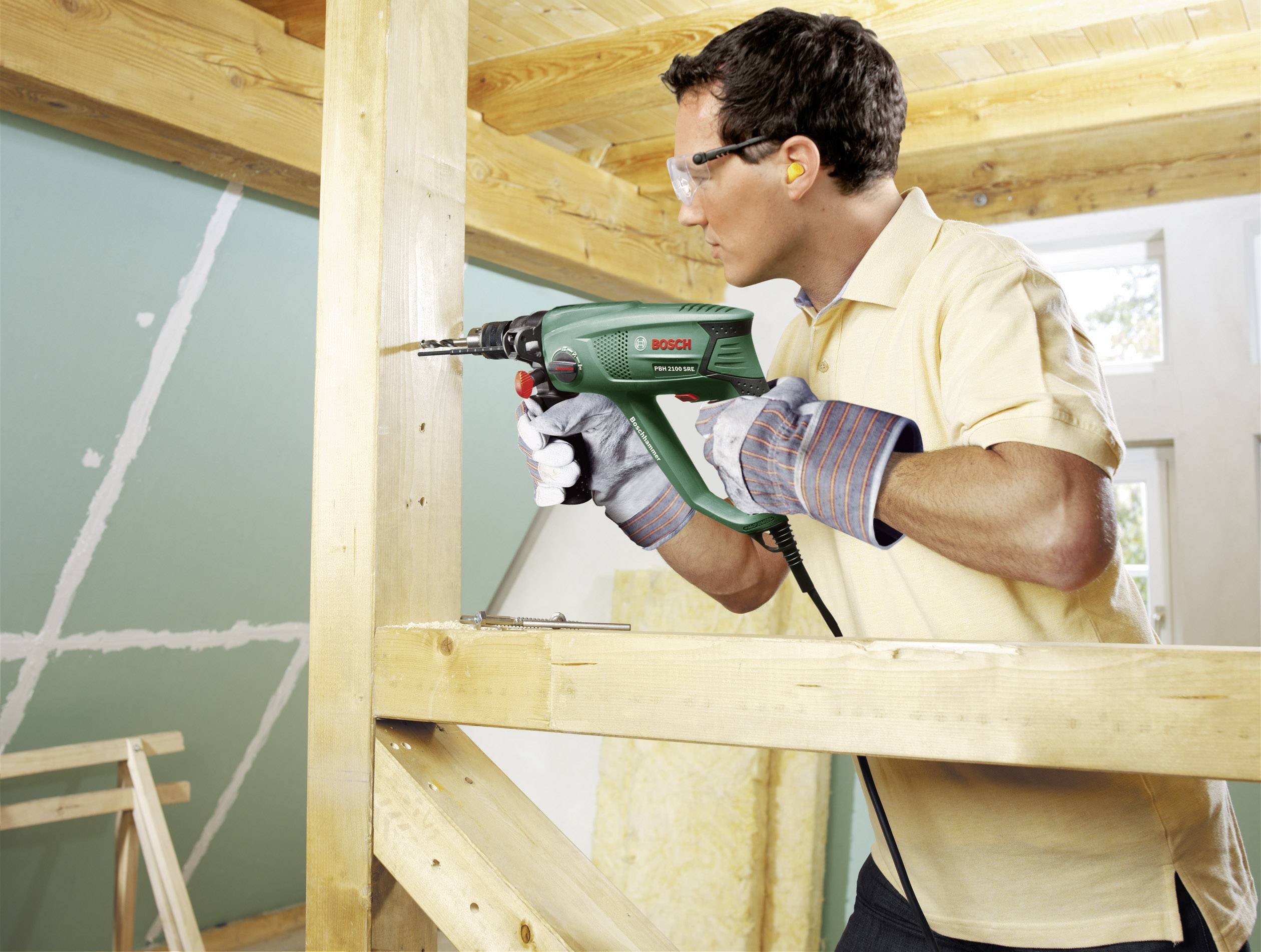 Bosch Home and Garden PBH 2100 RE SDS-Plus-Bohrhammer 550 W inkl. Koffer