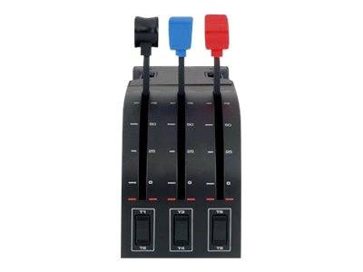 Logitech Gaming Saitek Pro Flight Throttle Quadrant PZ45 Flugsimulator-Controller USB PC Schwarz Schraubbefestigung