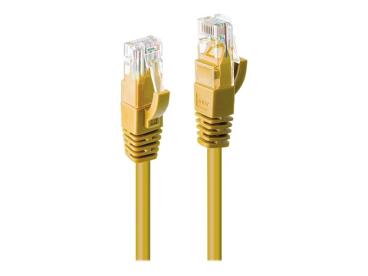 LINDY 48065 RJ45 Netzwerkkabel, Patchkabel CAT 6 U/UTP 5.00 m Gelb 1 St.