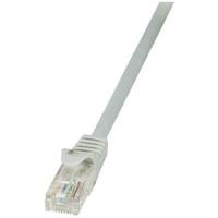 LogiLink CP2072U RJ45 Netzwerkkabel, Patchkabel CAT 6 U/UTP 5.00 m Grau mit Rastnasenschutz 1 St.