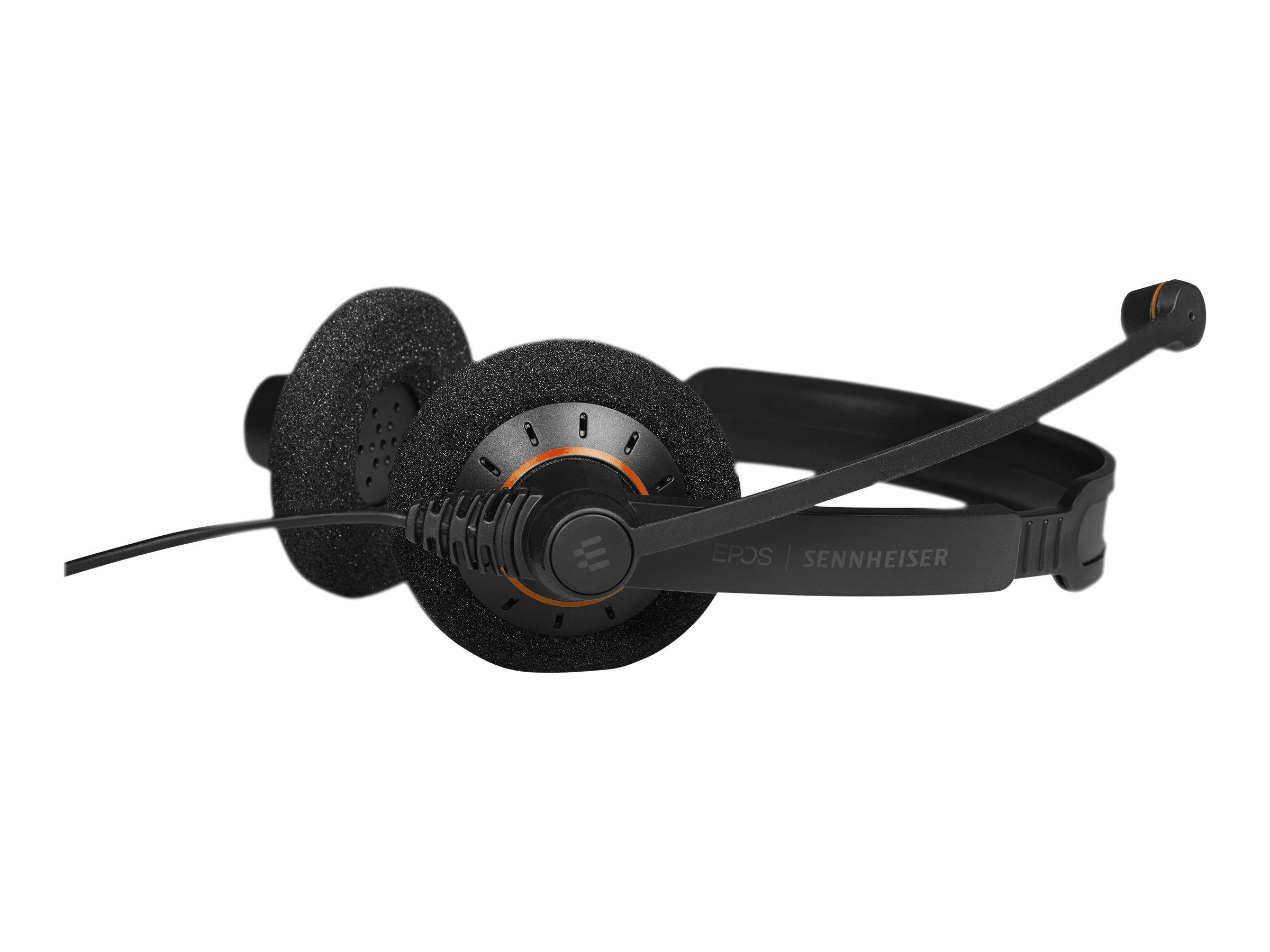 EPOS Impact SC 60 USB ML Telefon On Ear Headset kabelgebunden Stereo Schwarz Mikrofon-Rauschunterdrückung, Noise Cancelling Lautstärkeregelung, Mik
