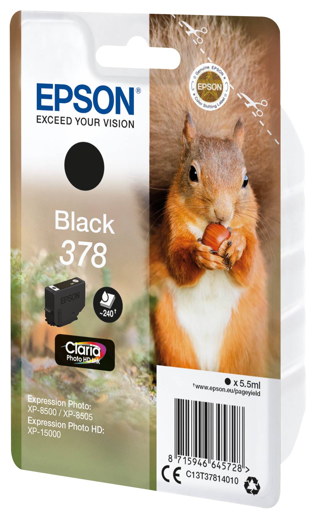 Epson Druckerpatrone T3781, 378 Original Schwarz C13T37814010