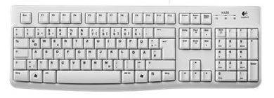 Logitech K120 Keyboard USB Tastatur Deutsch, QWERTZ Weiß Spritzwassergeschützt