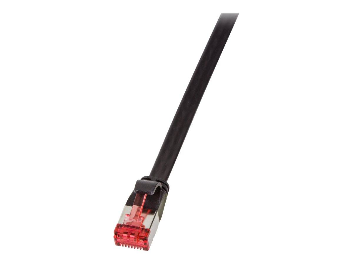 LogiLink CF2013S RJ45 Netzwerkkabel, Patchkabel CAT 6 U/FTP 0.25 m Schwarz vergoldete Steckkontakte 1 St.