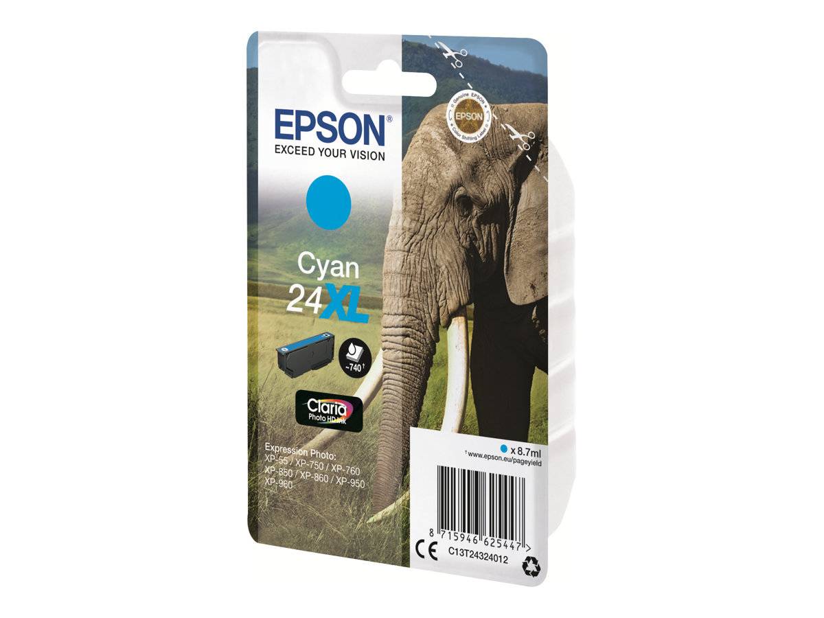 Epson Druckerpatrone T2432, 24XL Original Cyan C13T24324012