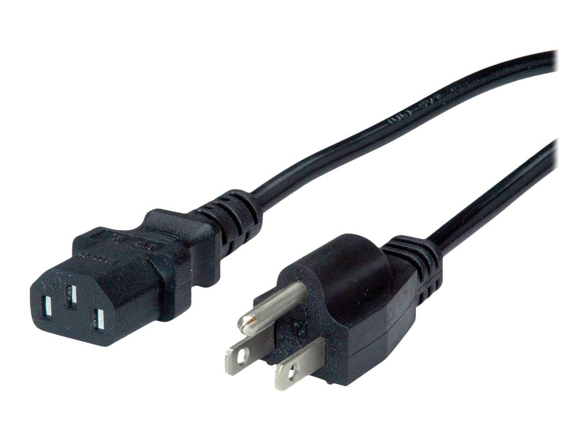 Netzkabel NEMA-5 auf C13 für USA, schwarz, 1,8 m
