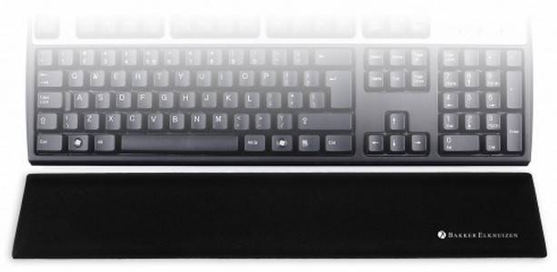 BakkerElkhuizen Trapezium Wrist Rest Standard Handgelenksstütze Ergonomisch Schwarz