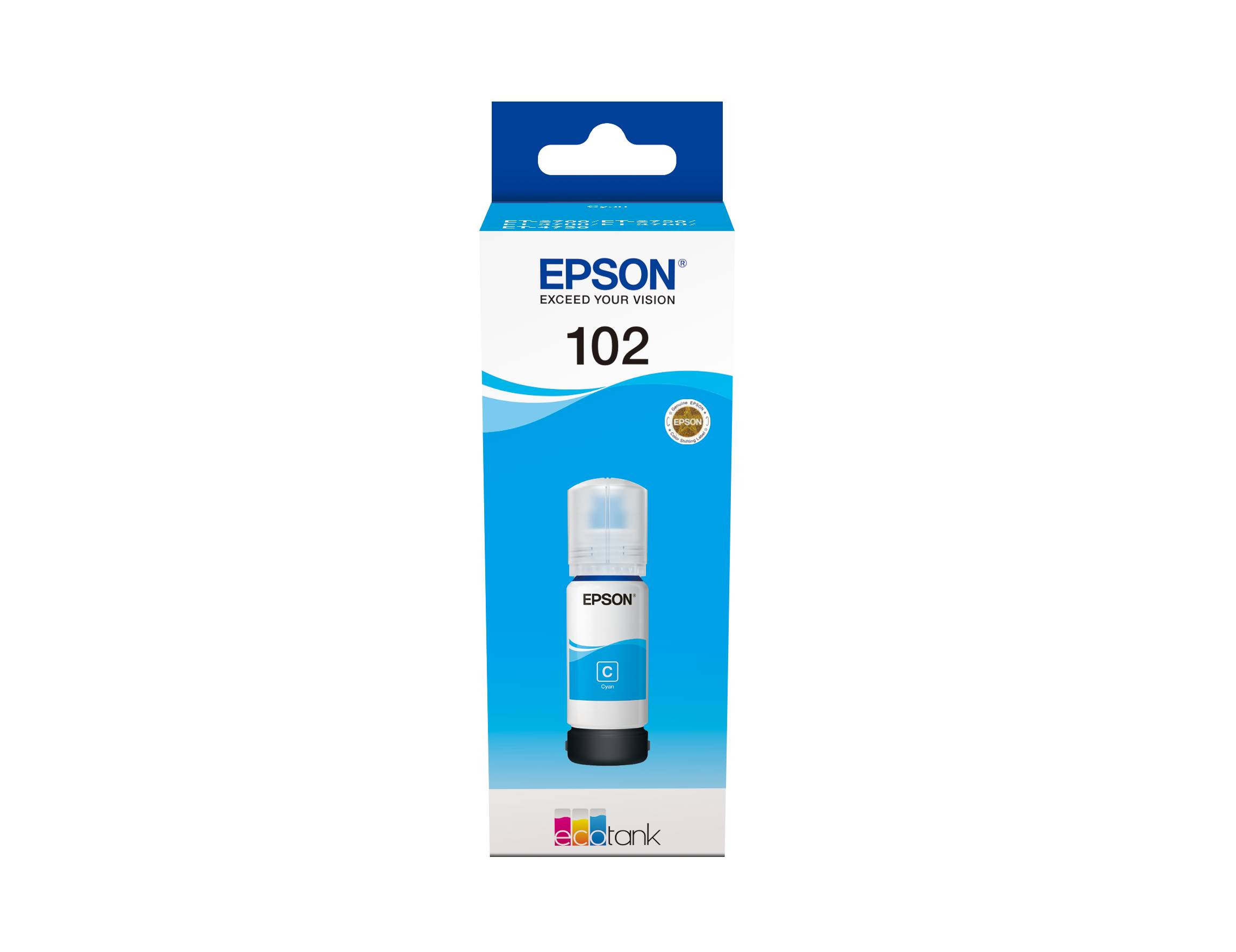 Epson C13T03R240 102 EcoTank Nachfülltinte Original Cyan 70ml
