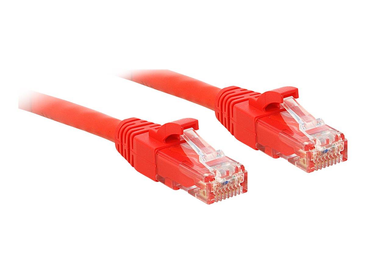 LINDY 48037 RJ45 Patchkabel CAT 6 U/UTP 10.00 m Rot 1 St.