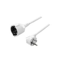 LogiLink LPS101 Strom Verlängerungskabel Weiß 3.00 m H05VV-F 3G 1,5 mm² 90° nach oben gewinkelt