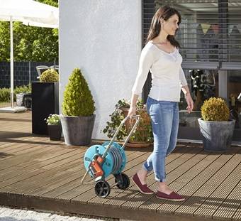 GARDENA 18502-20 CleverRoll S Set Schlauchwagen 13 mm 20 m 1/2 Zoll 1 St. Grau, Türkis, Orange