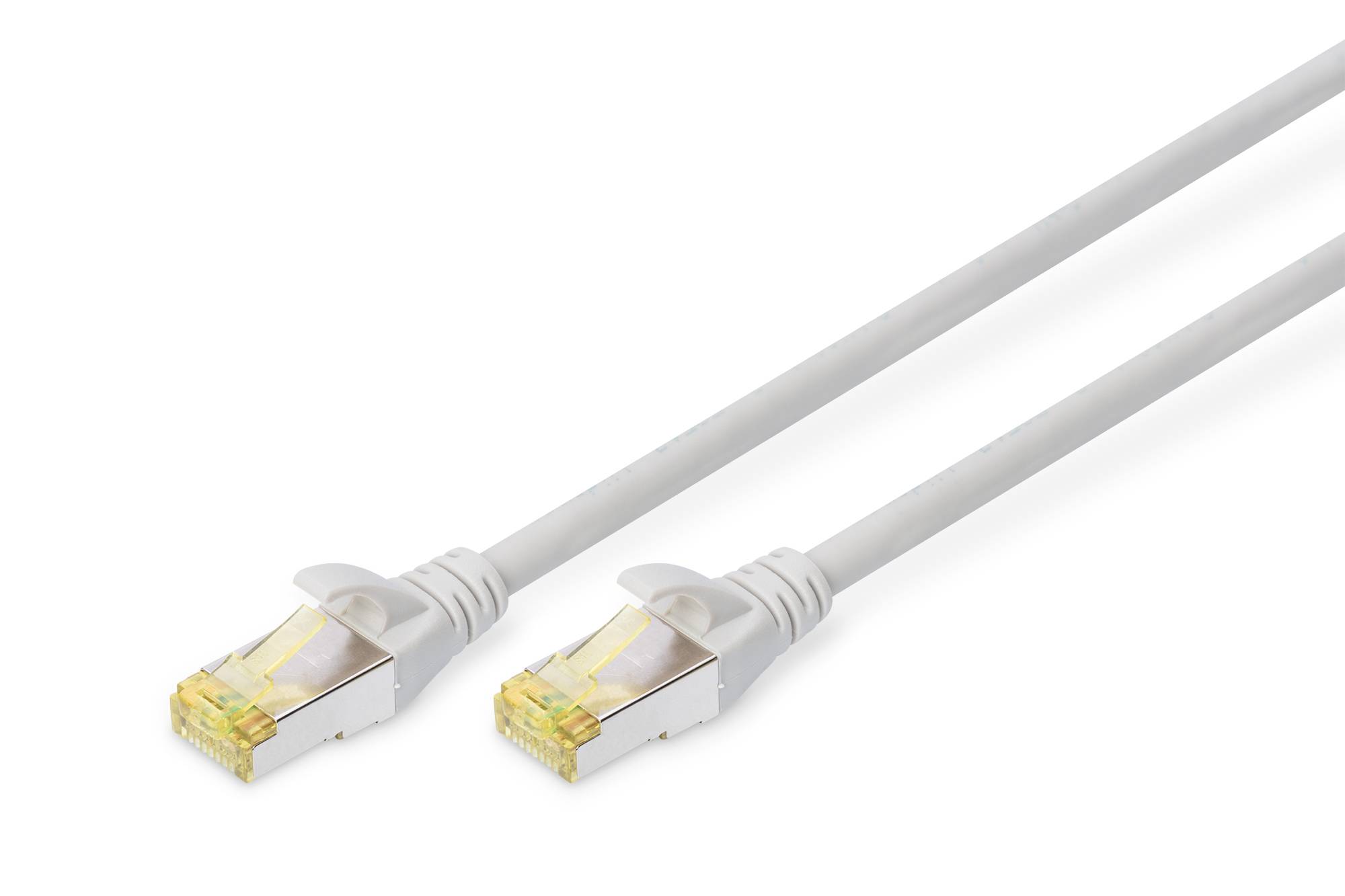 Digitus DK-1644-A-200 RJ45 Netzwerkkabel, Patchkabel CAT 6a S/FTP 20.00 m Grau Halogenfrei, verdrillte Paare, mit Rastnasenschutz, Flammwidrig 1 St