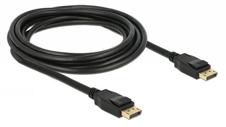 Delock DisplayPort Anschlusskabel DisplayPort Stecker, DisplayPort Stecker 3.00 m Schwarz 83807 vergoldete Steckkontakte DisplayPort-Kabel