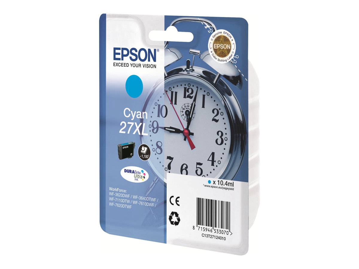 Epson Druckerpatrone T2712, 27XL Original Cyan C13T27124010
