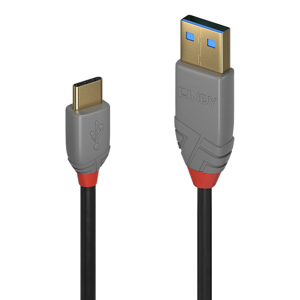 LINDY USB-Kabel USB 2.0 USB-A Stecker, USB-C® Stecker 0.50 m Schwarz 36885