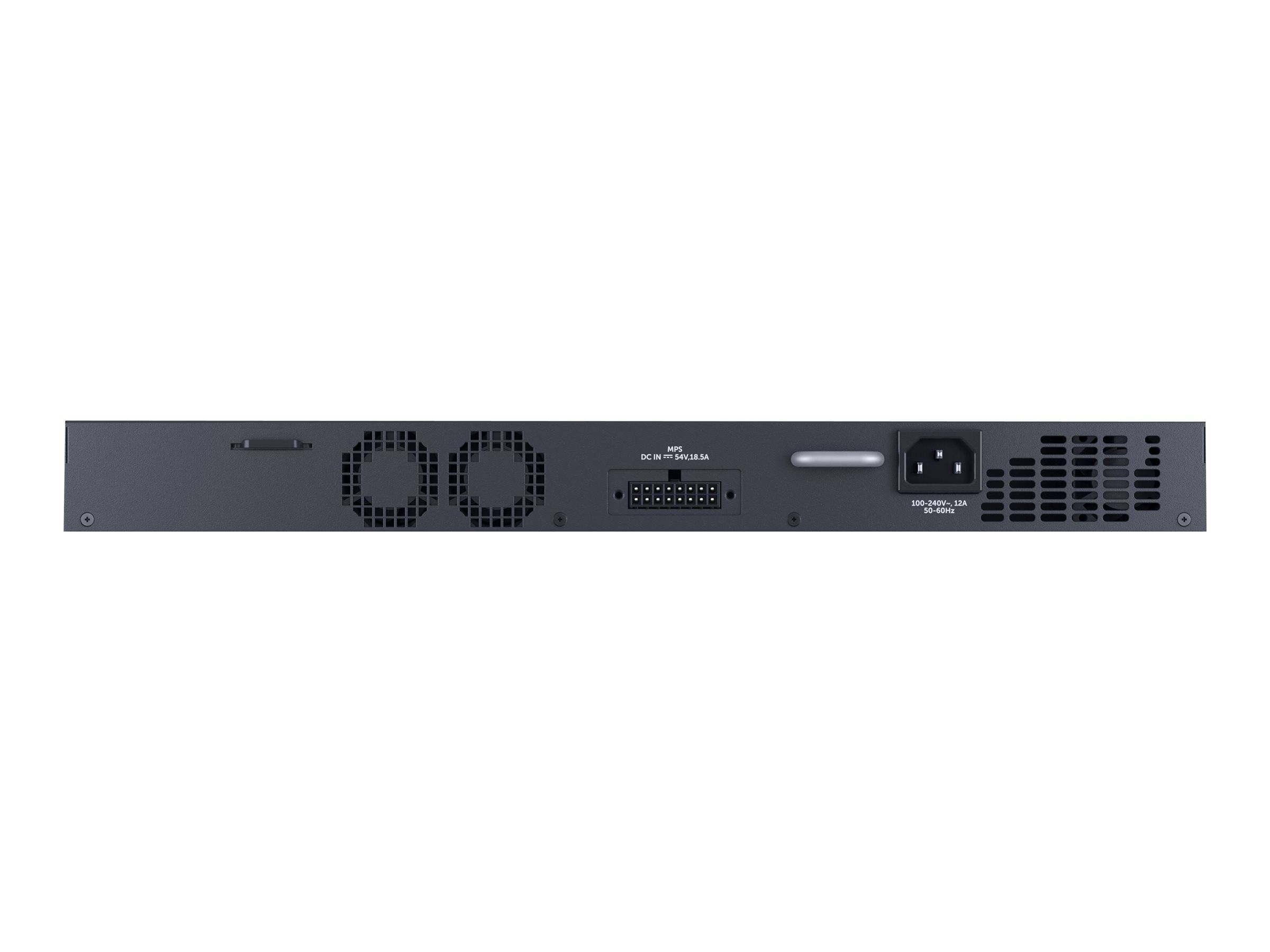 Dell Networking N1548P - Switch - L2+ - managed - 48 x 10/100/1000 + 4 x 10 Gigabit SFP+ - Luftstrom von vorne nach hint
