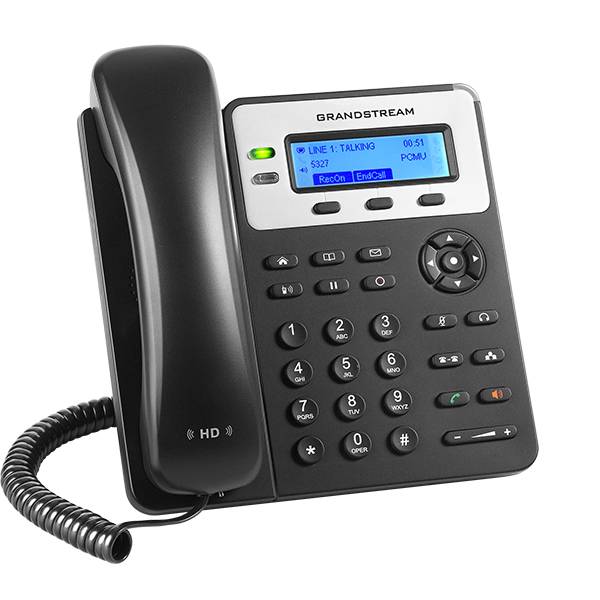 Grandstream SIP GXP-1625 Entry Base PoE Schnurgebundenes Telefon, VoIP PoE Farbdisplay Schwarz