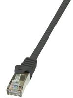 LogiLink CP2073S RJ45 Netzwerkkabel, Patchkabel CAT 6 F/UTP 5.00 m Schwarz mit Rastnasenschutz 1 St.