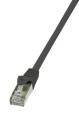 LogiLink CP2073S RJ45 Netzwerkkabel, Patchkabel CAT 6 F/UTP 5.00 m Schwarz mit Rastnasenschutz 1 St.