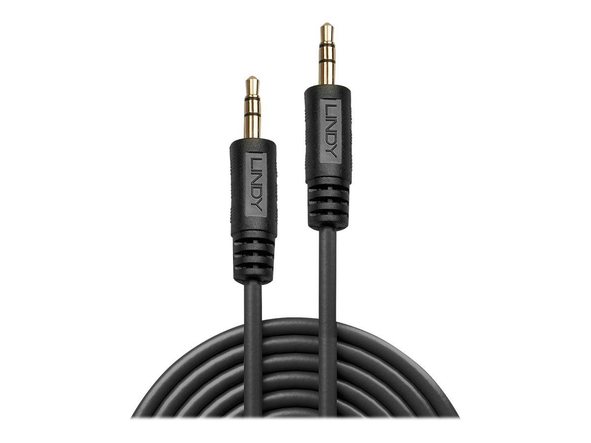 LINDY 35648 Klinke Audio Anschlusskabel [1x Klinkenstecker 3.5mm - 1x Klinkenstecker 3.5 mm] 20.00m Schwarz