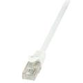LogiLink CP2081U RJ45 Netzwerkkabel, Patchkabel CAT 6 U/UTP 7.50 m Weiß mit Rastnasenschutz 1 St.