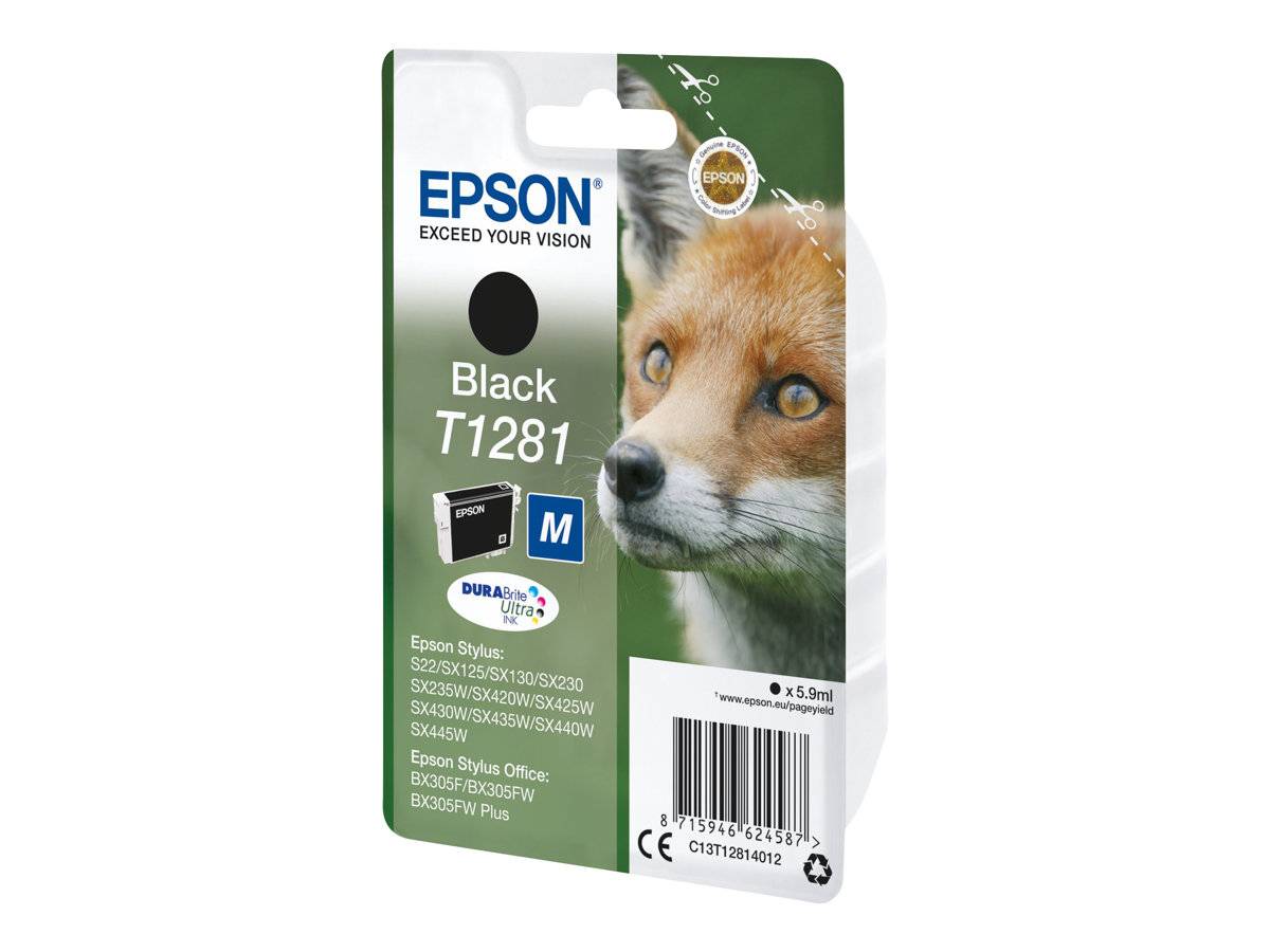 Epson Druckerpatrone T1281 Original Schwarz C13T12814012
