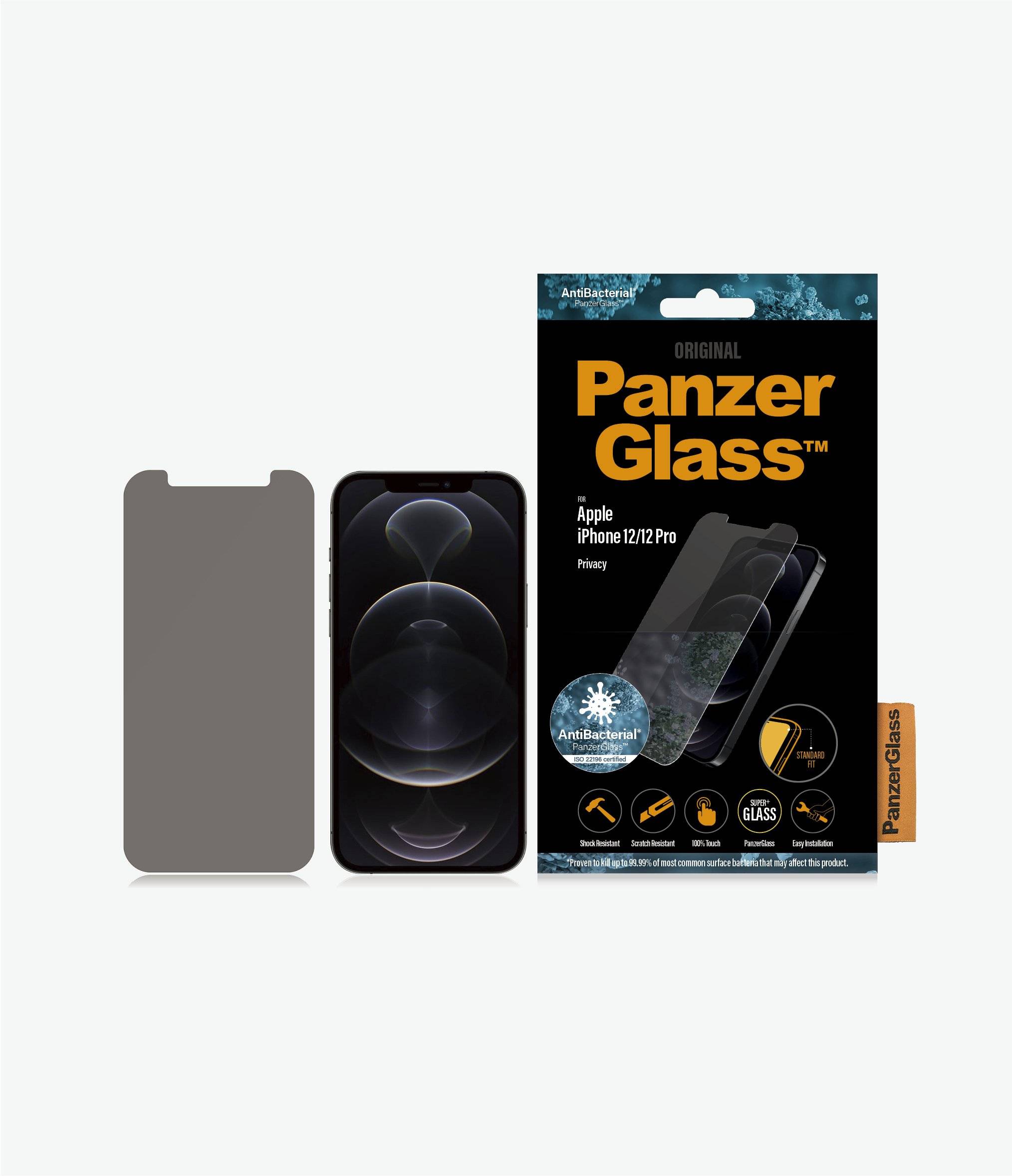 PanzerGlass Privacy Displayschutzglas iPhone 12, iPhone 12 Pro 1 St. P2708
