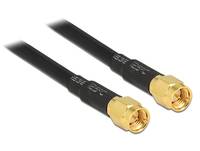 Delock WLAN-Antennen Anschlusskabel [1x SMA-Stecker - 1x SMA-Stecker] 2.00 m Schwarz vergoldete Steckkontakte