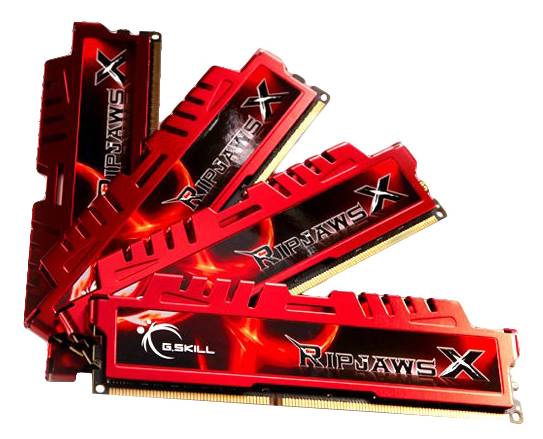 G.Skill Ripjaws-X - DDR3 - kit - 32 GB: 4 x 8 GB - DIMM 240-PIN - 1600 MHz / PC3-12800