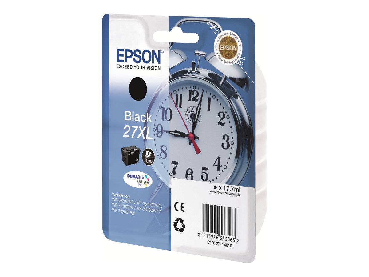 Epson Druckerpatrone T2711, 27XL Original Schwarz C13T27114012