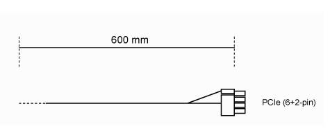 BeQuiet Computer, Strom Kabel [1x ATX-Stecker 8pol. (6+2) - 1x 12 PIN-Stecker (Netzteil)] 0.60 m Schwarz