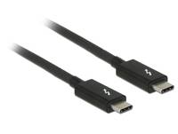 Delock Thunderbolt Anschlusskabel Thunderbolt™ (USB-C®) Stecker, Thunderbolt™ (USB-C®) Stecker 1.00 m Schwarz 84845 Thunderbolt™-Kabel
