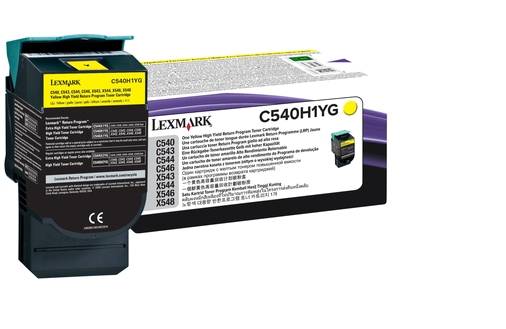 Lexmark Rückgabe Tonerkassette C540 C543 C544 C546 X544 X546 X548 Original Gelb 2000 Seiten C540H1YG