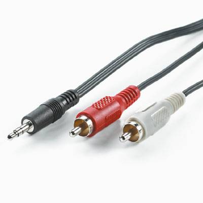 ROLINE 3,5mm (ST)-zu-Cinch (2x ST) Kabel, 1,5m