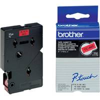 Schriftband Brother TC TC-401 Bandfarbe: Rot Schriftfarbe:Schwarz 12 mm 7.7 m