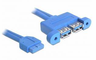 Delock USB 3.0 Pin Header - USB-Kabel intern auf extern - 19-poliger USB 3.0 Kopf (W)