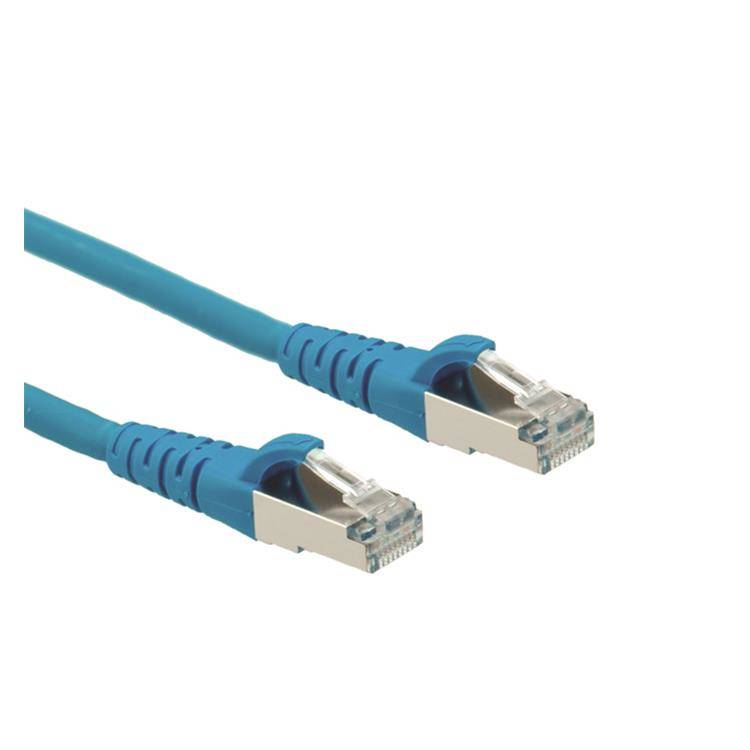 Roline 21.15.2846 RJ45 Patchkabel CAT 6a S/FTP 7.50 m Blau, Rot 1 St.